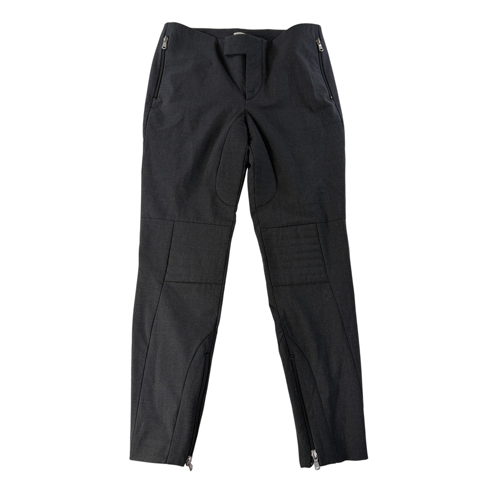 Brunello‎ Cucinelli Pants Womens 6 Equestrian Wool Blend Ankle Zip Grey Trouser